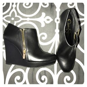 Jessica Simpson Platform Wedge Booties 8.5